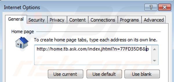 Supprimer la page d'accueil de la barre d'outils de Mindspark dans Internet Explorer 