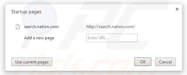 page d'accueil de Nation search dans Google Chrome