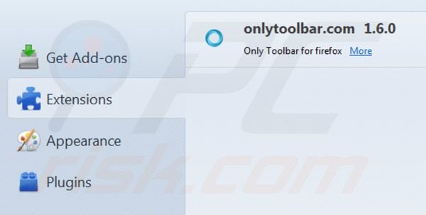 Suppression d'Only-search.com dans les extensions de Mozilla Firefox 