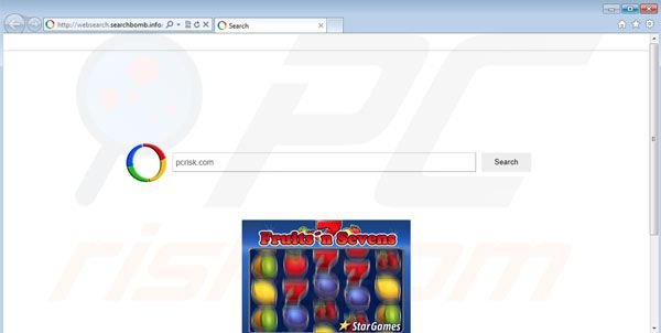 Virus de redirection vers websearch.searchbomb.info 
