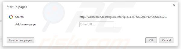 Suppression de la page d'accueil de websearch.searchguru.info dans Google Chrome 