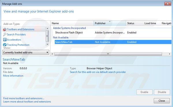 Suppression des extensions du plug-in dewebsearch.searchguru.info dans Internet Explorer