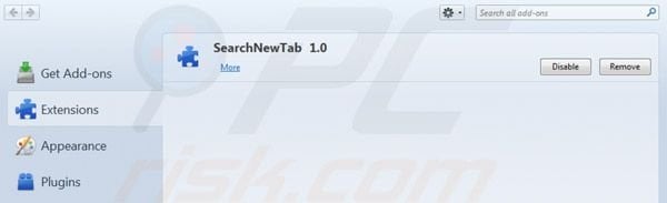 Suppression des extensions de websearch.searchguru.info dans Mozilla Firefox 