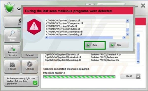 étape 1 de suppression de Security Cleaner Pro 