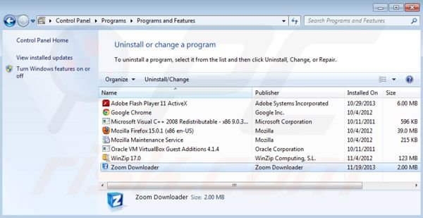 désinstallation de Zoom downloader 