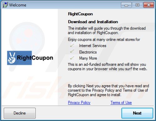 Installateur de Right coupon 