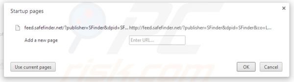 Suppression de la page d'accueil d'isearch.safefinder.net dans Google Chrome 