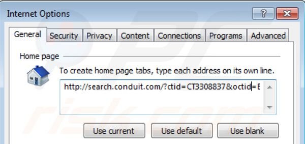 Suppression des paramètres de la page d'accueil de Search Protect par Conduit dans Internet Explorer