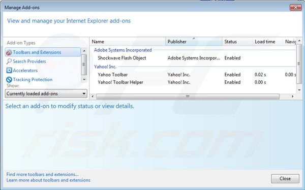 Suppression des extensions de la barre d'outils Yahoo dans Internet Explorer 