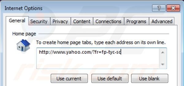 Suppression de la page d'accueil de la barre d'outils yahoo dans Internet Explorer 