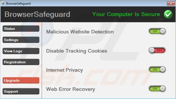 Virus browsersafeguard 