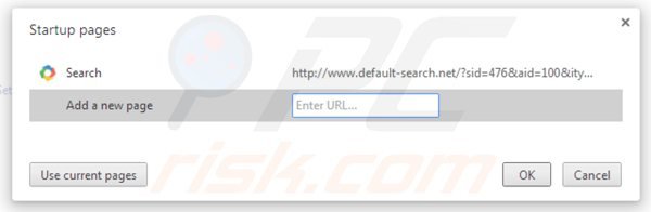 Suppression de la page d'accueil de default-search.net dans Google Chrome 