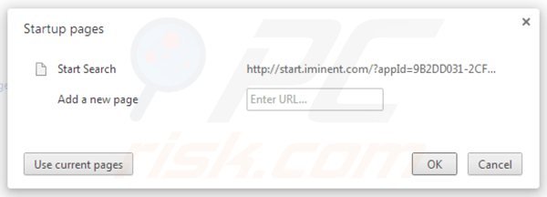 Suppression de la page d'accueil de start.iminent.com dans Google Chrome 