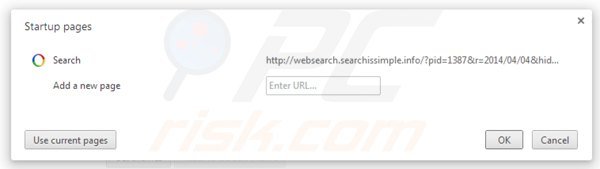 Supprimer la page d'accueil de websearch.searchissimple.info dans Google Chrome 