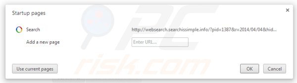 Supprimer la page d'accueil de websearch.searchissimple.info dans Google Chrome 