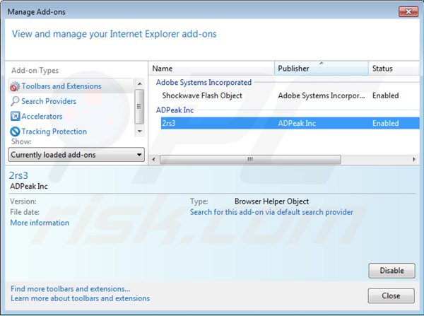 Suppression de supra savings dans Internet Explorer étape 2