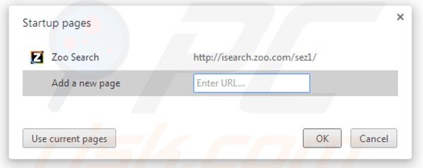 Suppression de la page d'accueil d'isearch.zoo.com dans Google Chrome 