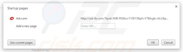Suppression de la page d'accueil ask-tb.com dans Google Chrome