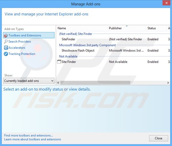 Suppression des extensions du logiciel de publicité client connect ltd dans Internet Explorer étape 1