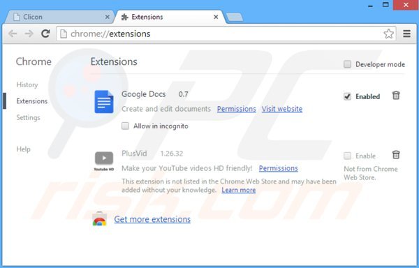 Suppression des publicités contextfree dans Google Chrome étape 2