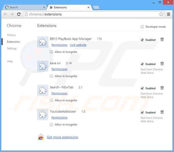 Suppression des extensions reliées hxxp://websearch.eazytosearch.info dans  Google Chrome 