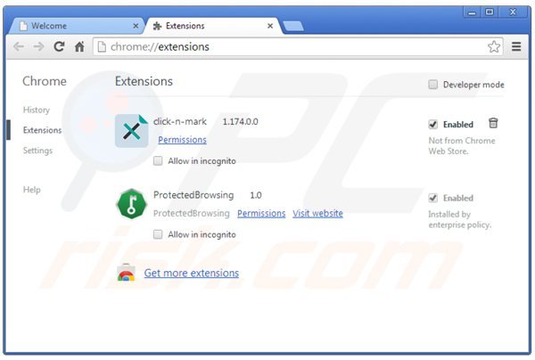 Suppression des publicités hq-quality dans Google Chrome étape 2