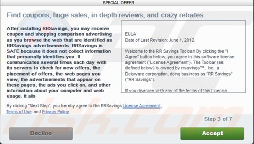 rrsavings adware installer