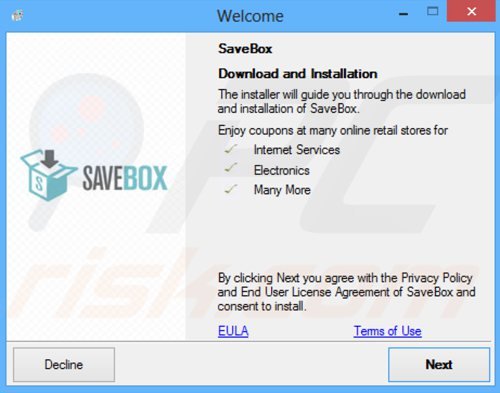 Désinstallateur du logiciel de publicité savebox 