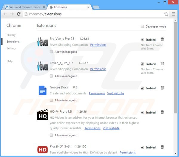 Suppression des publicités today's best online deals dans Google Chrome étape 2