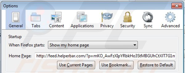 Suppression de la page d'accueil de yahoo community smartbar dans Mozilla Firefox 