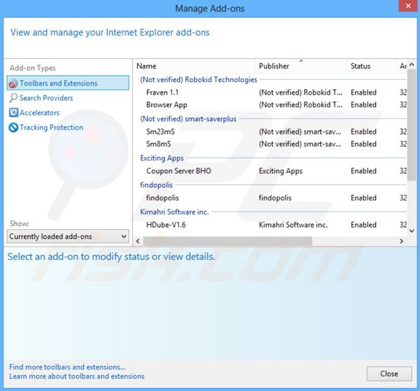 Suppression d'dlecrawler dans Internet Explorer étape 2