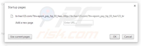 Suppression de la page d'accueil de hao123.com dans Google Chrome 