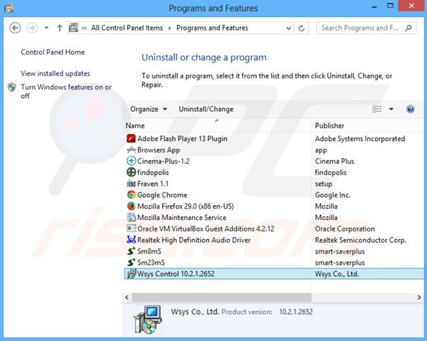 Désinstallation du pirate de navigateur istartsurf.com via le Panneau de Configuration