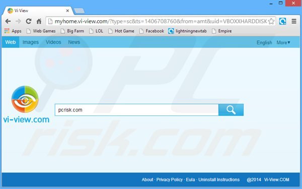 Virus de redirection myhome.vi-view.com 