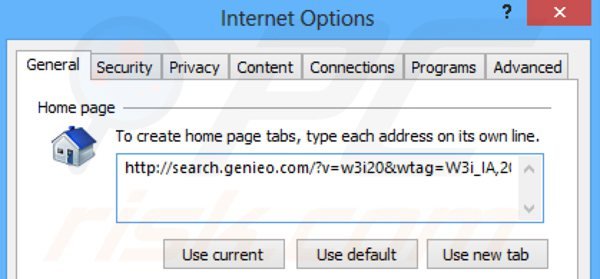 Suppression de la page d'accueil de search.genieo.com dans Intenret Explorer 