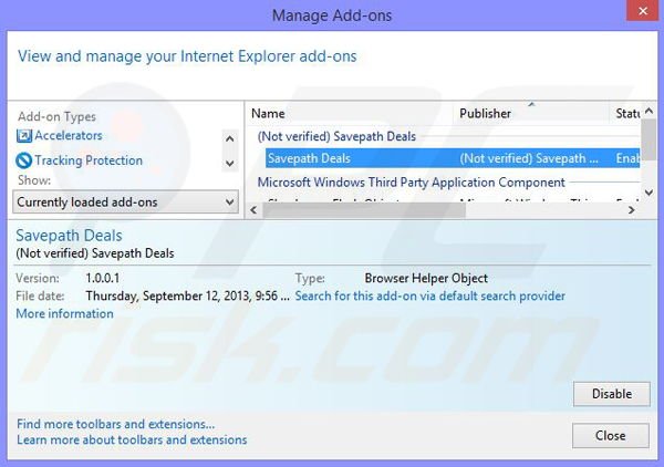 Suppression des publicités d'OneSoftPerDay dans Internet Explorer étape 2