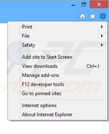 Suppression des publicités picrec dans Internet Explorer étape 1