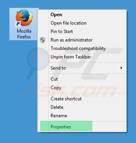 Suppression du raccourci cible de safesear.ch dans Mozilla Firefox 