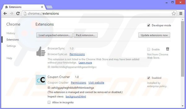 Suppression des publicités Video Dimmer dans Google Chrome étape 2