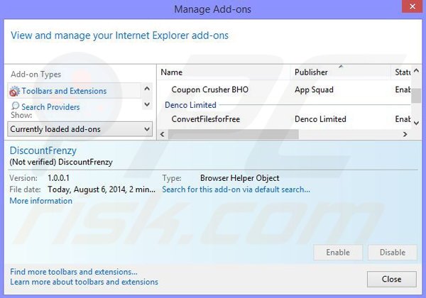 Suppression des publicités Video Dimmer dans Internet Explorer étape 2