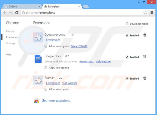 Suppression des publicités MySafeProxy dans Google Chrome étape 2