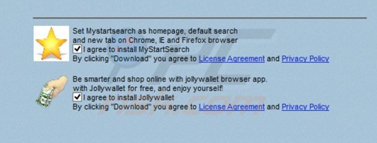 Installateur du pirate de navigateur mystartsearch