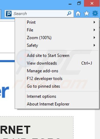 Suppression des publicités SpeedCheck dans Internet Explorer étape 1