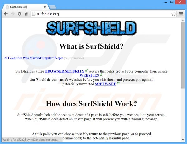 Logiciel de publicité SurfShield 