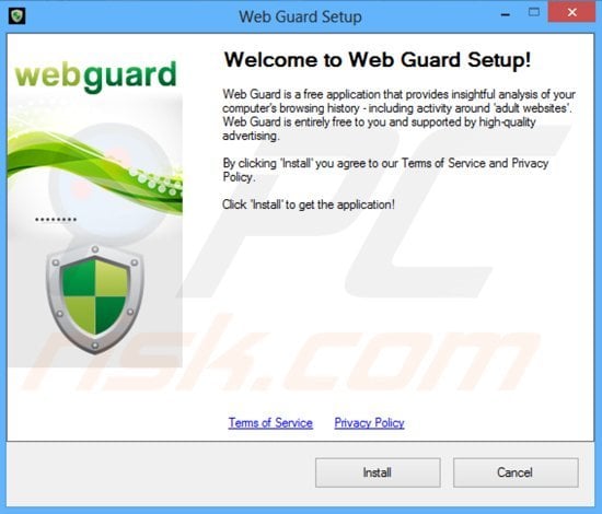 Configuration de l'installation du logiciel de publicité Web Guard