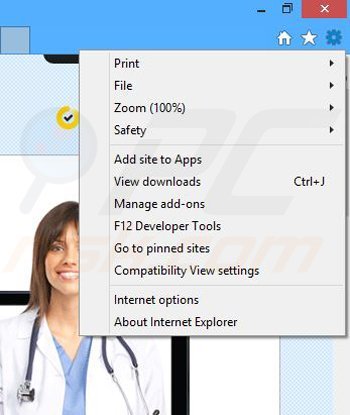 Suppression des publicités Health Alert dans Internet Explorer étape 1