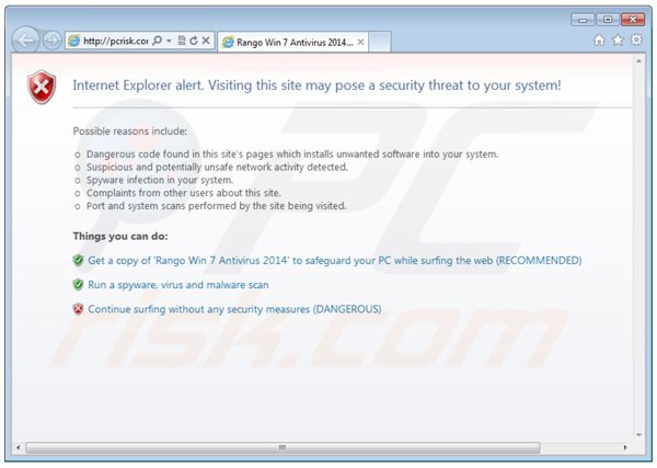 Antivirus rango win7 2014 bloquant l'accès internet