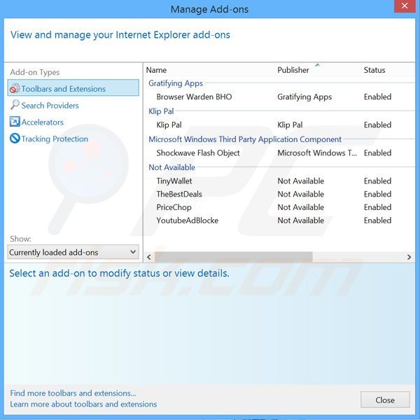 Suppression de savings downloader dans Internet Explorer étape 2