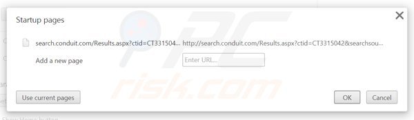 Suppression de la page d'accueil de search.conduit.com dans Google Chrome 