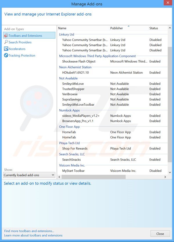 Suppression des extensions reliées à search.conduit.com dans Internet Explorer 